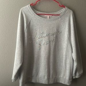 Victoria’s Secret Brand Size Medium Sweatshirt With Sequin Emblem